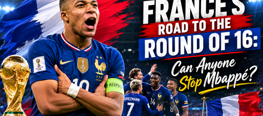 Kylian Mbappé celebrates a goal as France advance to the 2026 FIFA World Cup Round of 16